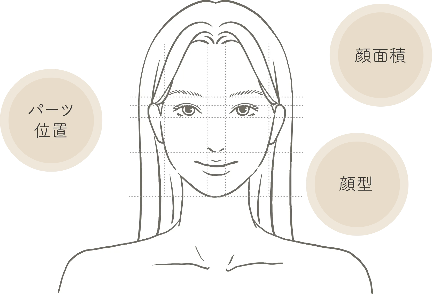 顔造形診断イメージ図